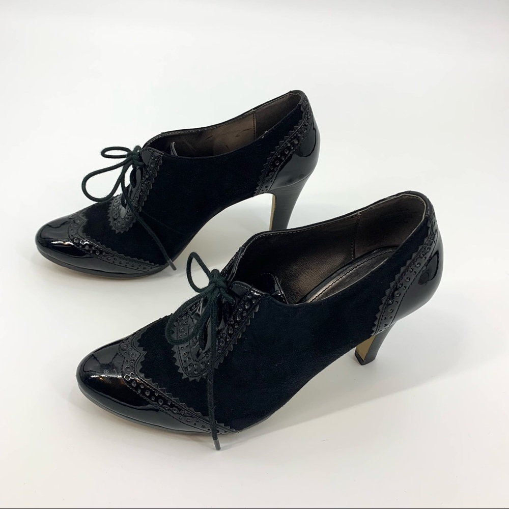 Anne Klein Lace-up Akqiara Black Ankle Shootie Size 6.5 - Picture 2 of 7